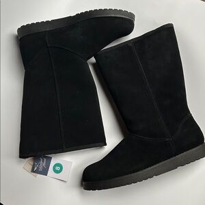 Universal Thread Sarah Suede Shearling Winter Winter Boots Black